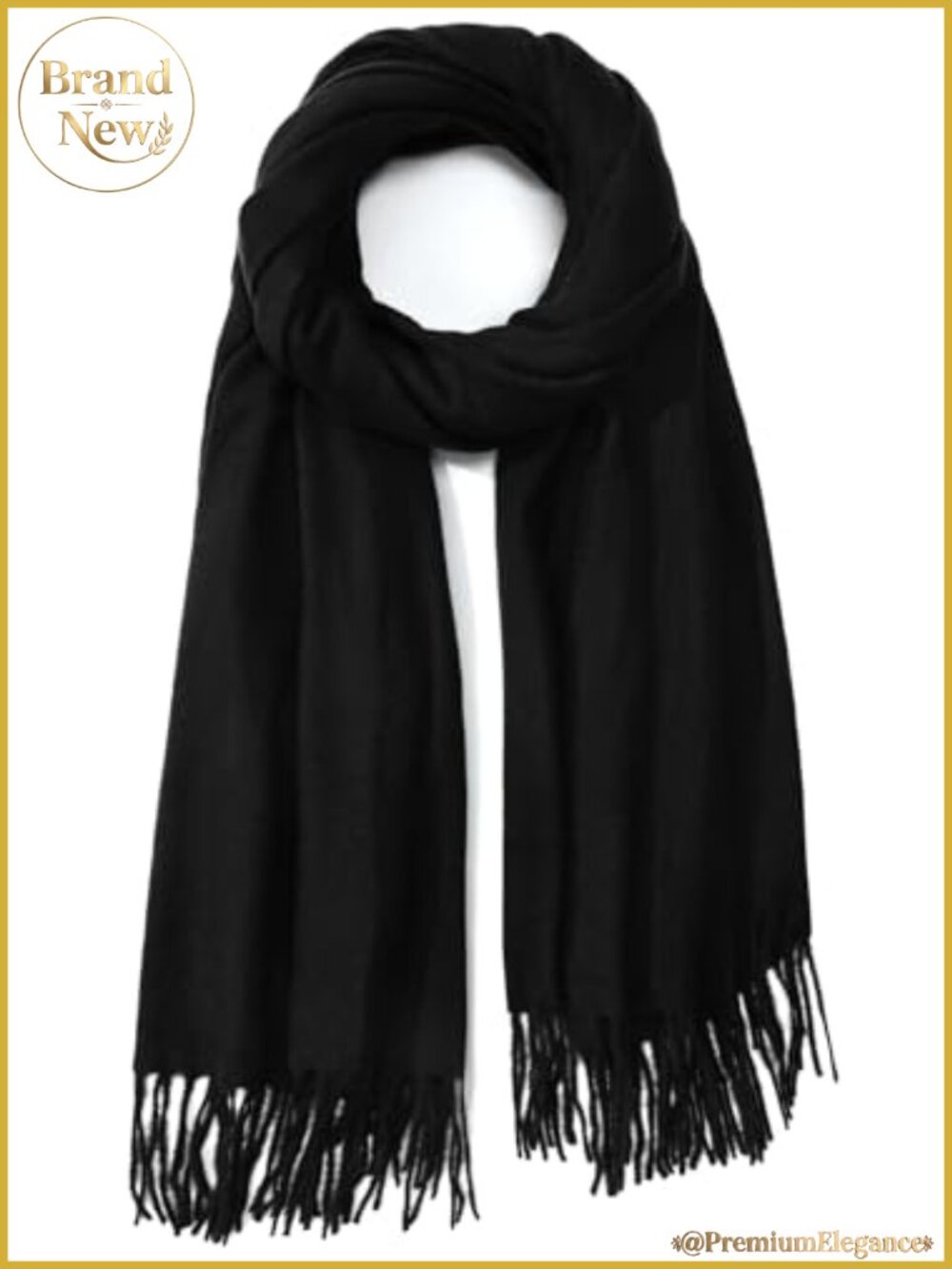 Acrylic Pashmina Shawl Wrap Tassel Winter Scarf for Women
